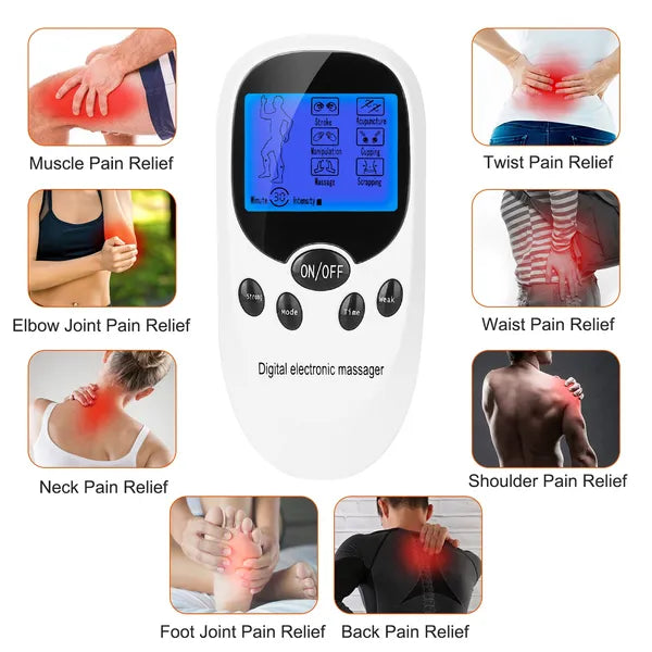 Dual Channel EMS TENS Muscle Stimulator — 6 Modes, 11 Intensity Levels