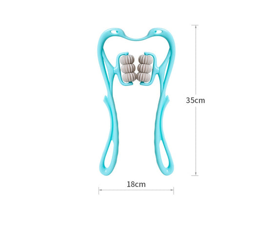 6-Roller Cervical Neck Massage Roller — Manual Deep Tissue & Muscle Relief
