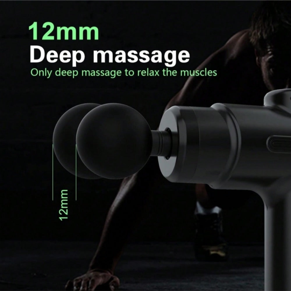 Massage Gun Deep Tissue Percussion — 8 Interchangeable Heads