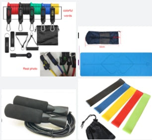 Fitness Resistance Band Set — Natural Latex, Multiple Resistance Levels