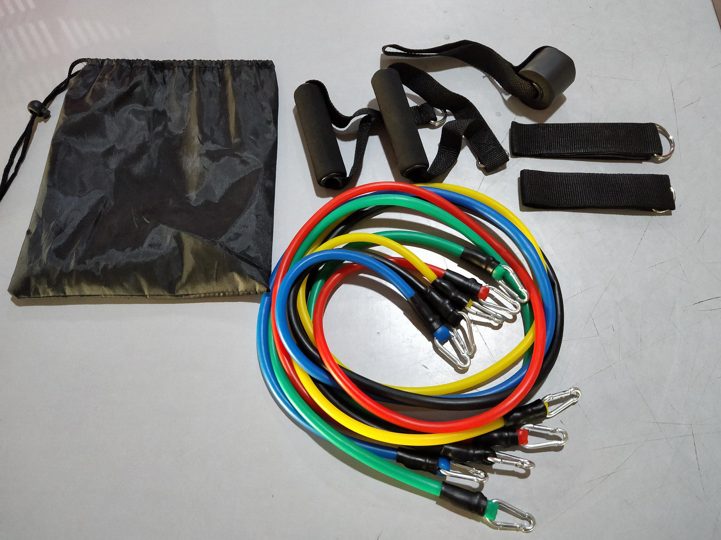 Fitness Resistance Band Set — Natural Latex, Multiple Resistance Levels