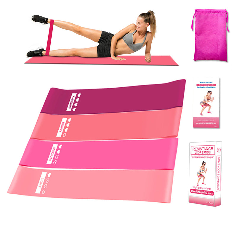 Fitness Resistance Band Set — Natural Latex, Multiple Resistance Levels