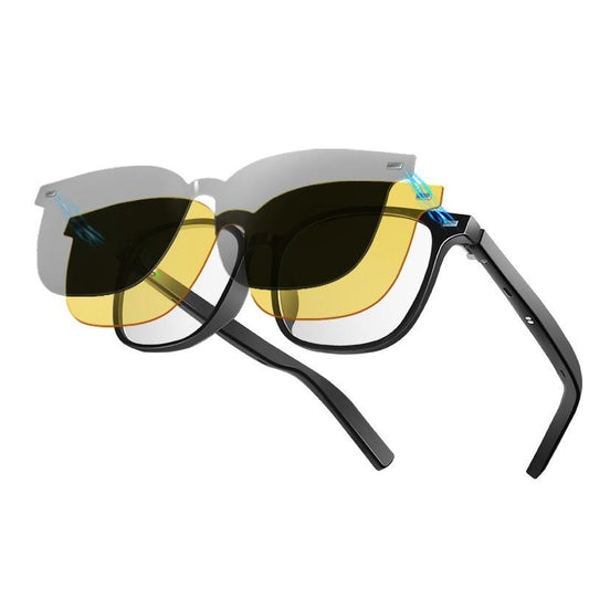 Smart AI Bluetooth Glasses — UV & Blue Light, Open Ear Speakers, 8H Battery