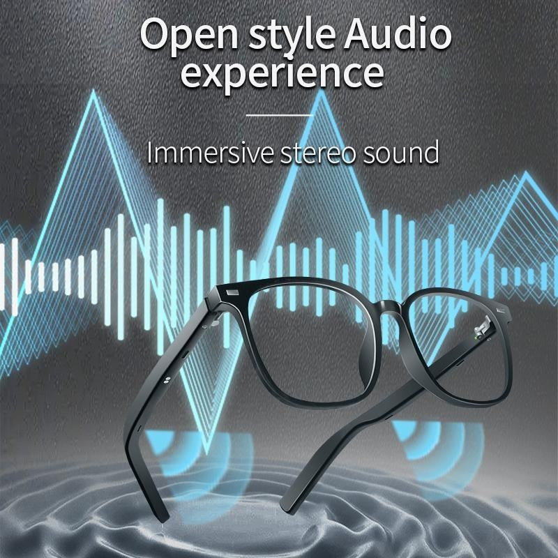 Smart AI Bluetooth Glasses — Interchangeable Lenses, Open-Ear Audio, 8H Battery