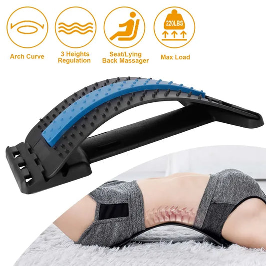 Back Massage Stretcher — Multi-Level Lumbar Spinal Support Device