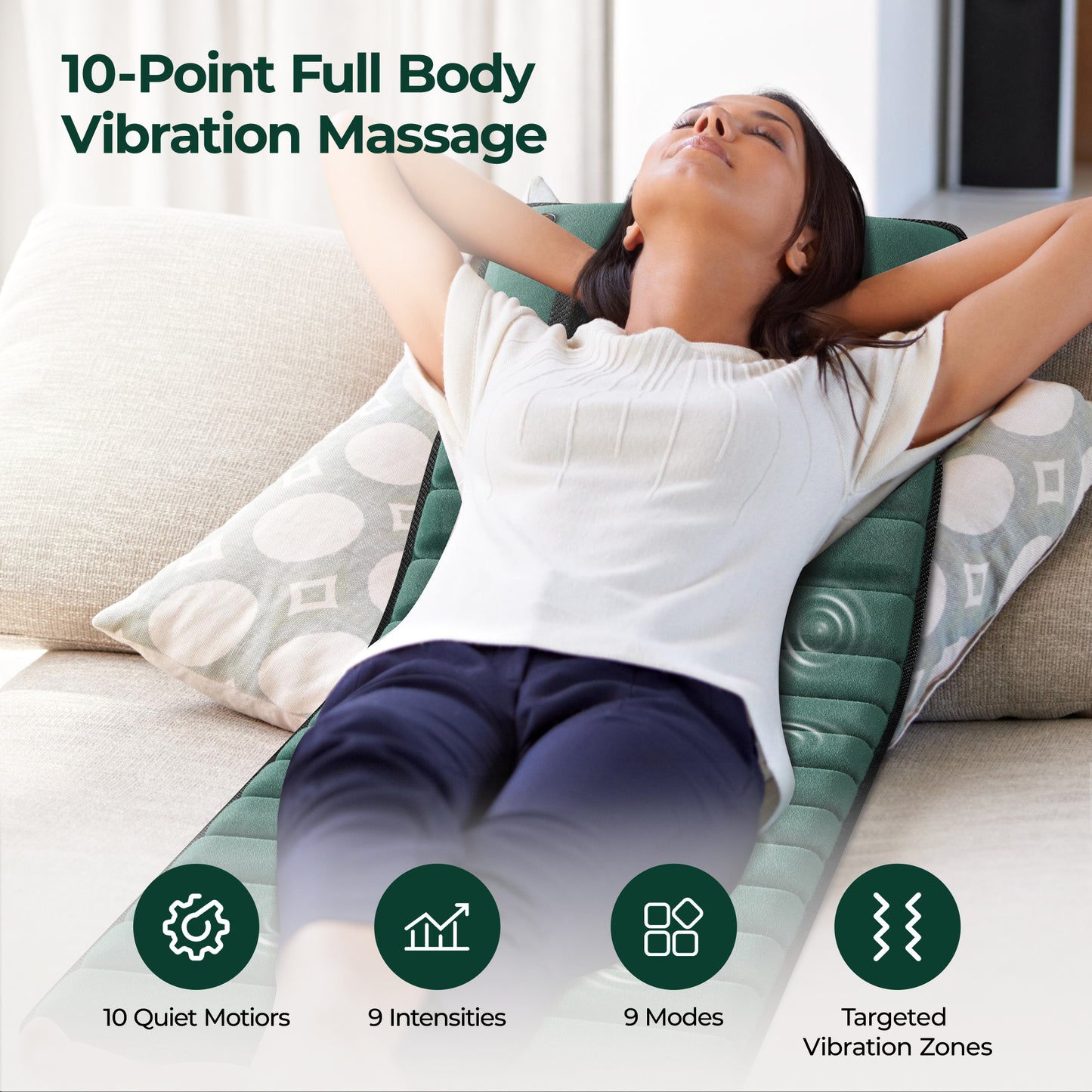 Foldable Neck Massage Pillow with Heat — Remote Control, Multi-Mode Relaxation