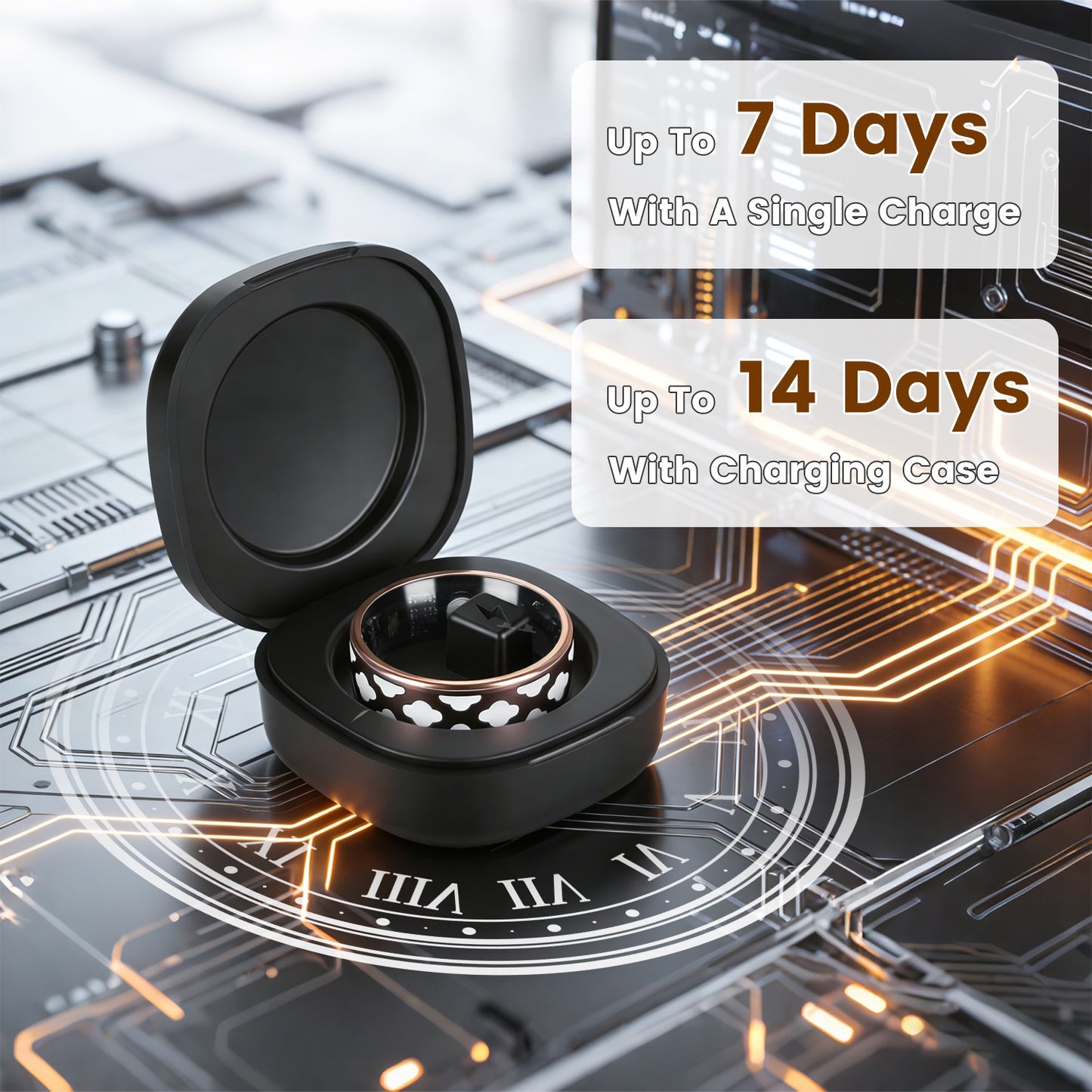 Smart Health Ring Tracker — Sleep, HRV, Stress, Heart Rate Monitor