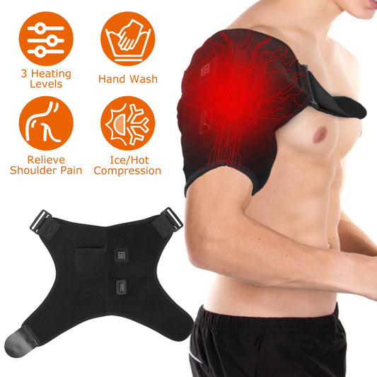 Electric Heated Shoulder Brace — Infrared Compression Therapy Wrap