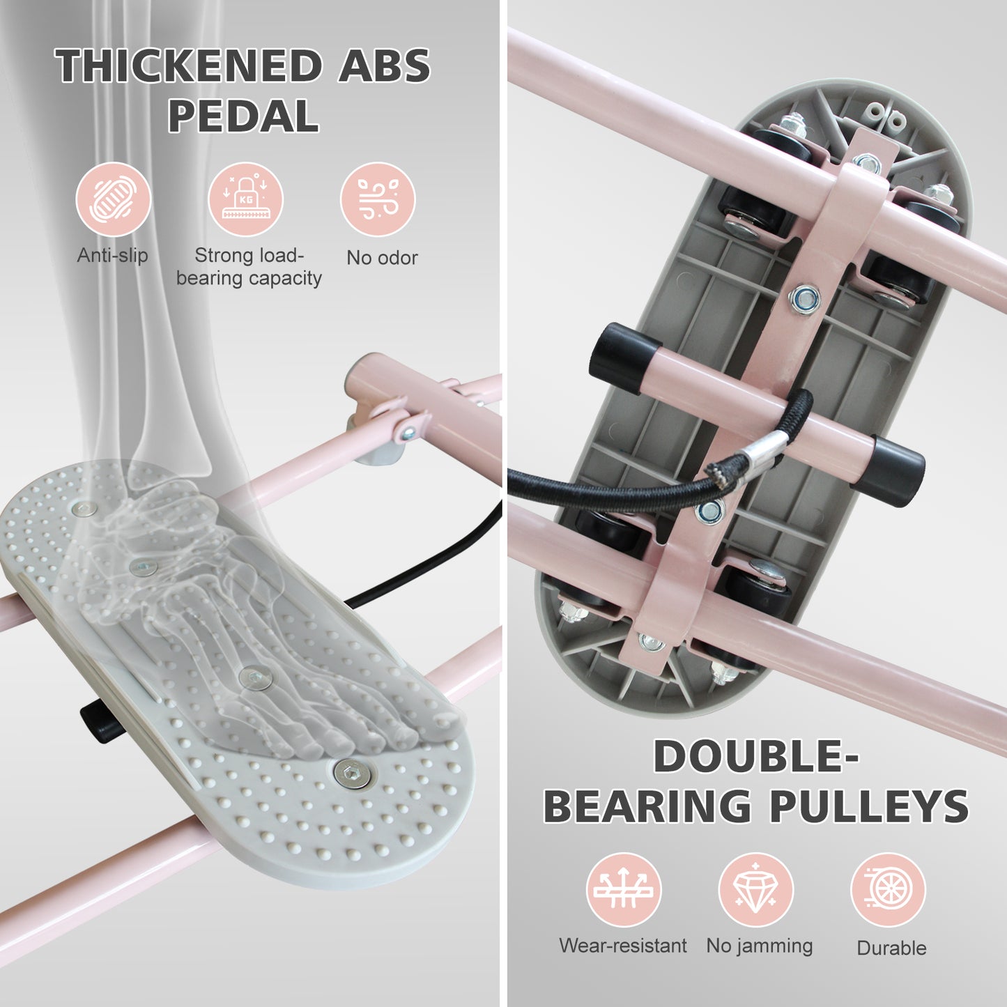 Foldable Ski Machine Trainer — 4-Level Adjustable, Pelvic Floor Trainer