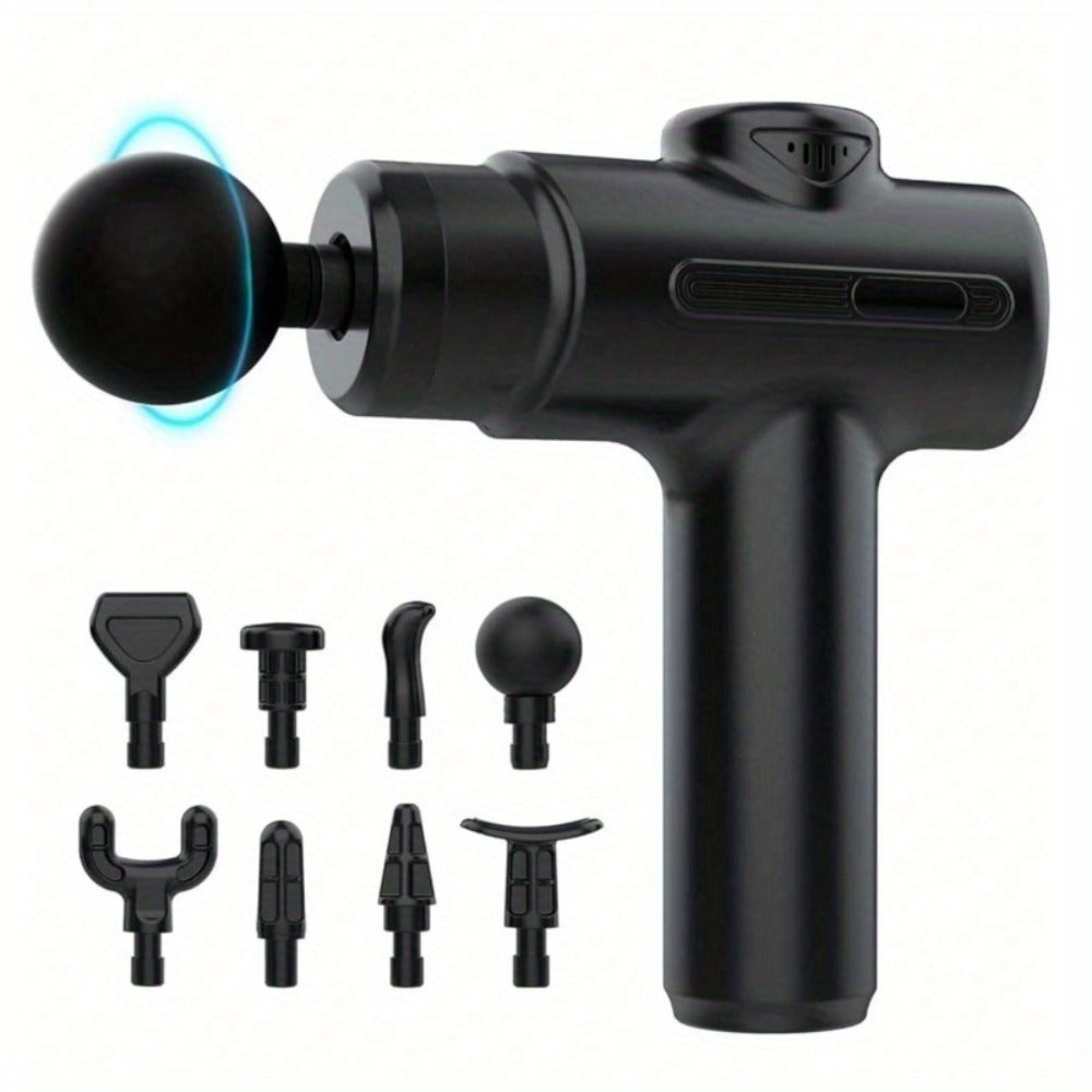 Massage Gun Deep Tissue Percussion — 8 Interchangeable Heads