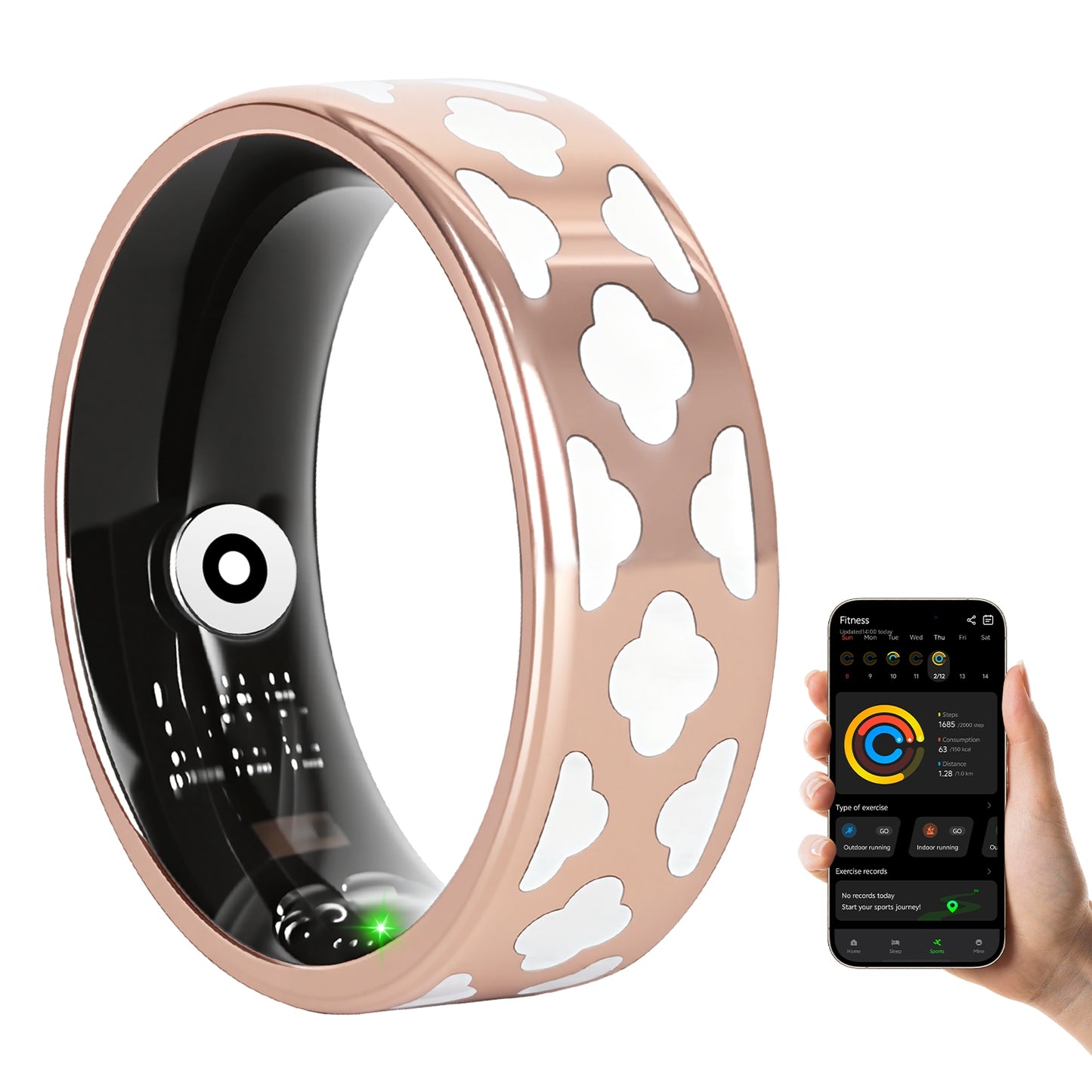 Smart Health Ring Tracker — Sleep, HRV, Stress, Heart Rate Monitor