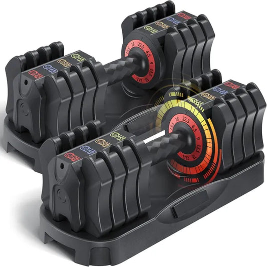 Adjustable Dumbbell Set 22.5LB — 5-in-1, Non-Slip Handle, Home Gym