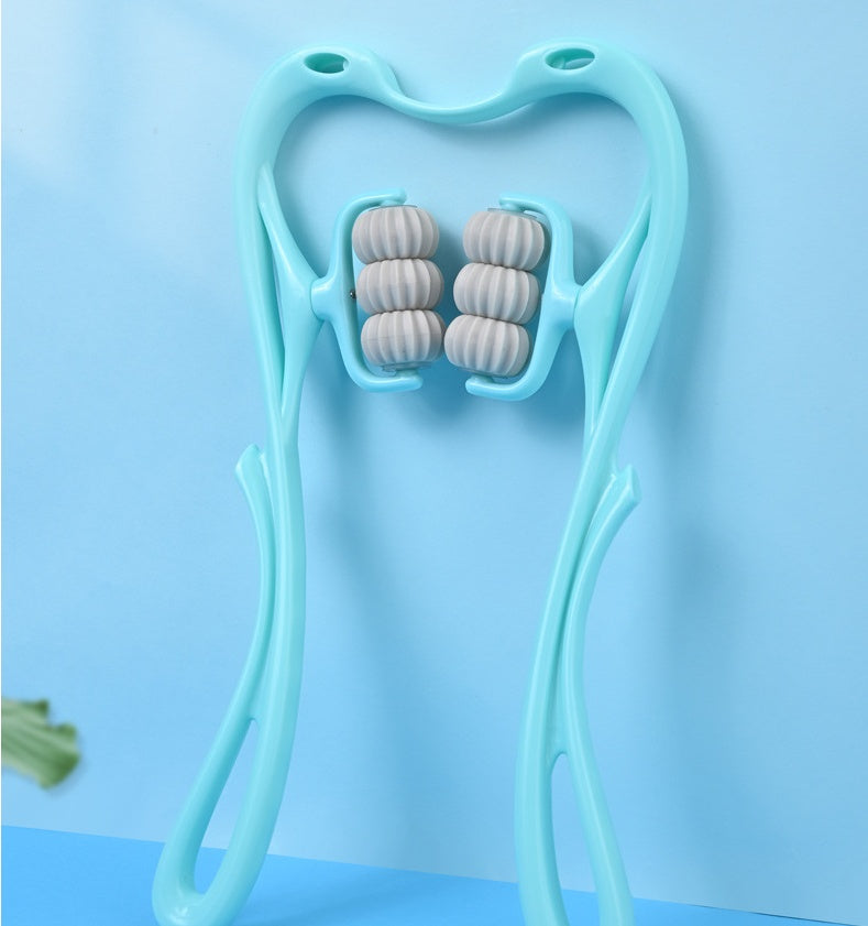 6-Roller Cervical Neck Massage Roller — Manual Deep Tissue & Muscle Relief