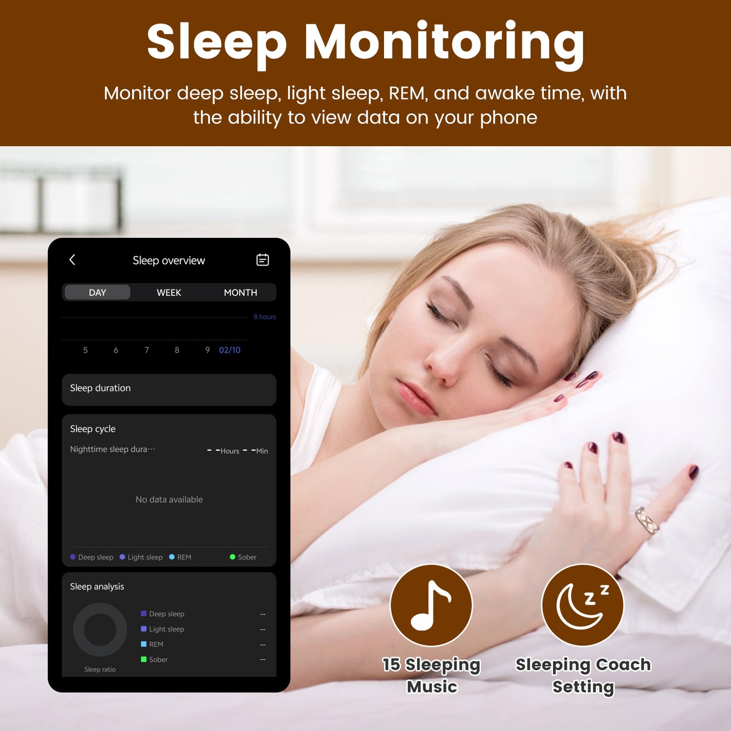 Smart Health Ring Tracker — Sleep, HRV, Stress, Heart Rate Monitor