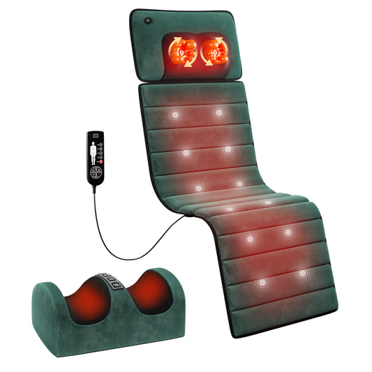 Foldable Neck Massage Pillow — Heat Therapy, Remote Control, Multi-Mode