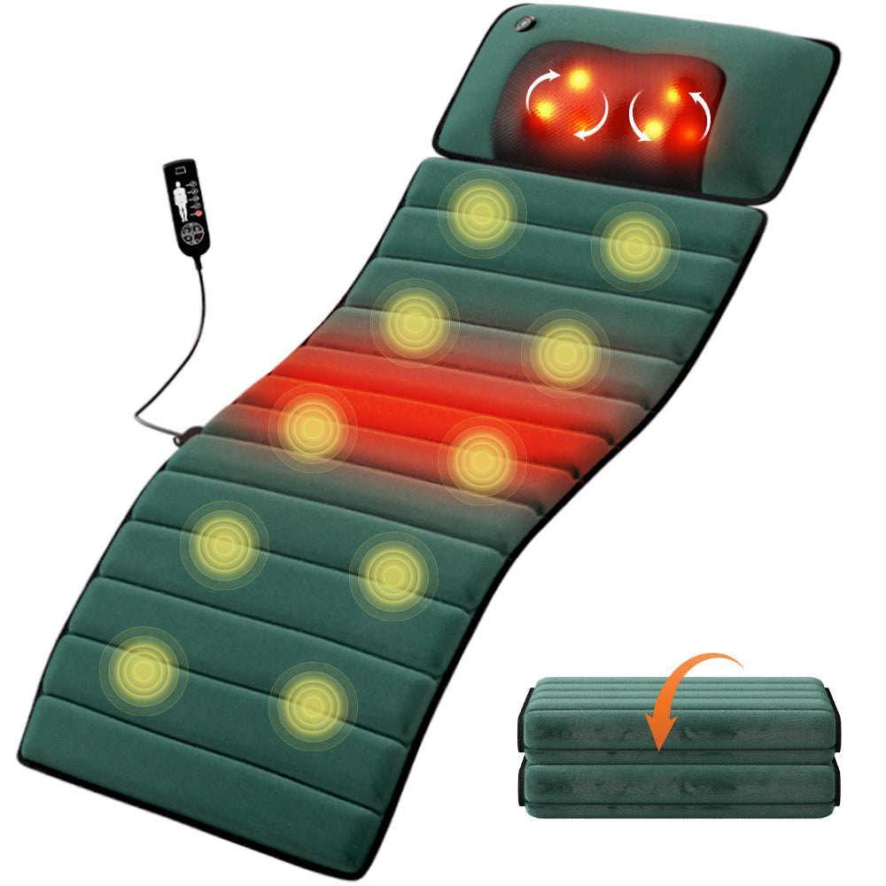 Foldable Neck Massage Pillow with Heat — Remote Control, Multi-Mode Relaxation